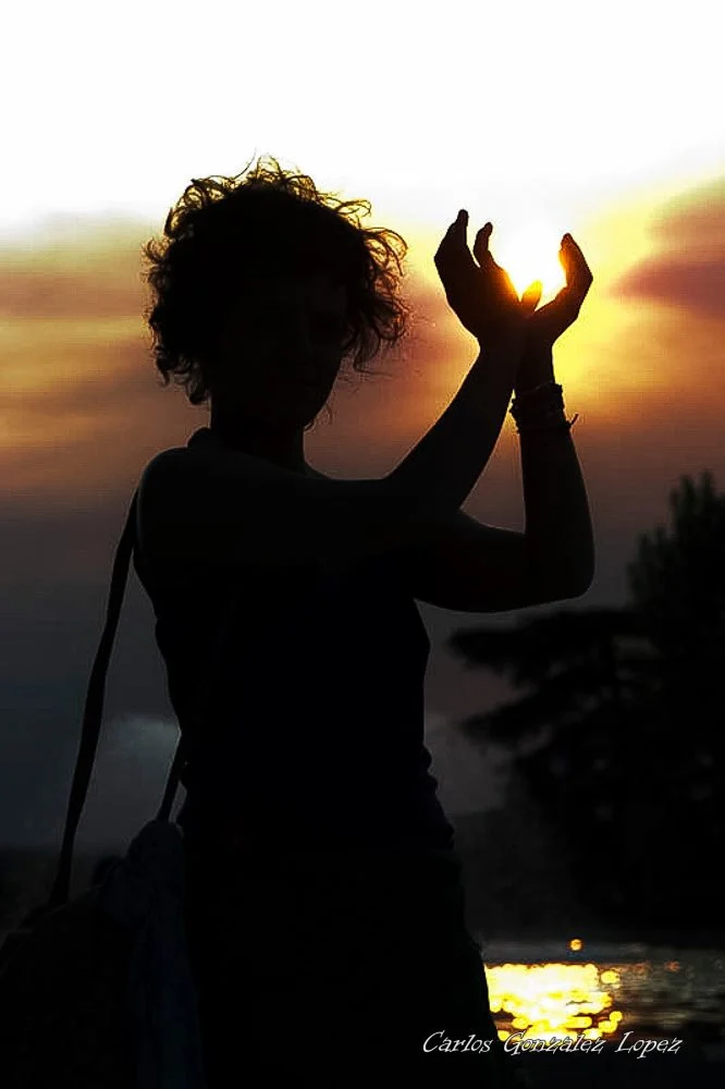 Contra luz en el Templo de Debod, Madrid