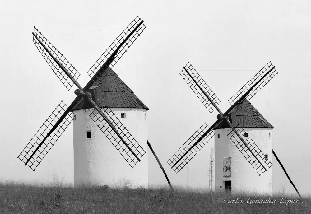 Molinos de viento en Mota del Cuervo (Cuenca)