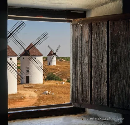 Molinos de viento en Mota del Cuervo (Cuenca)