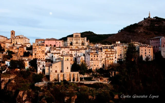 Vista Cuenca desde cerros jucar atardecer