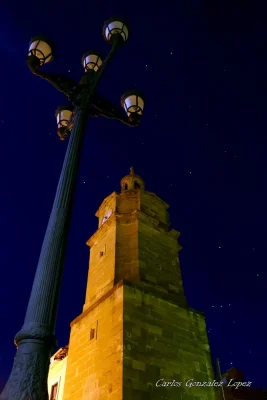 Torre del Reloj al anochecer, Huete (Cuenca)