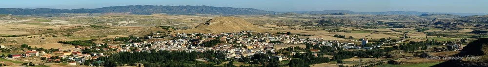 Vista total panoramica desde los cerros San Pelayo, Huete (Cuenca)