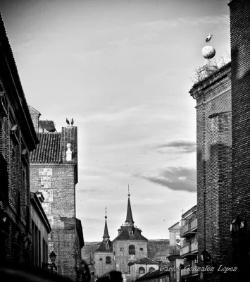 Calle del Colegio al atardecer, Alcala de Henares (Madrid)